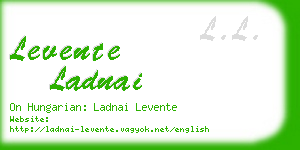 levente ladnai business card